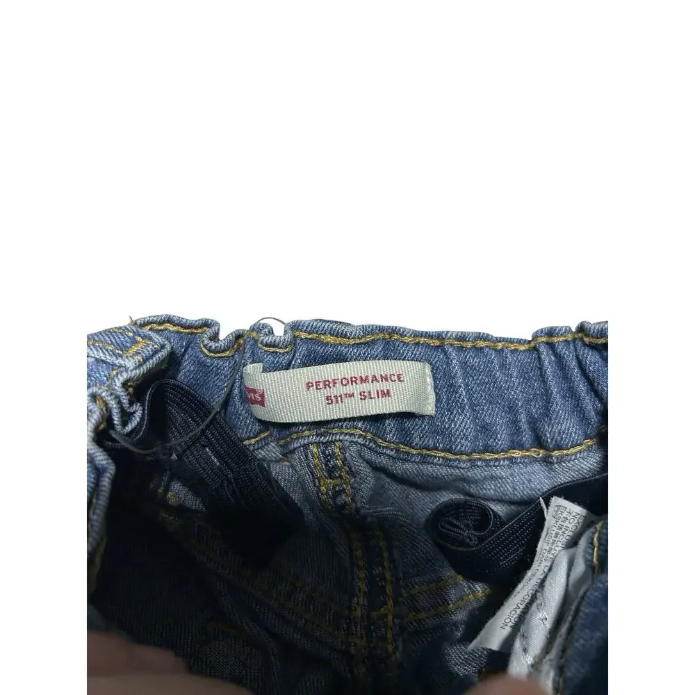 Levi’s 511 Performance Slim Boys Jeans Size 7 Regular Blue Stretch Denim Pants